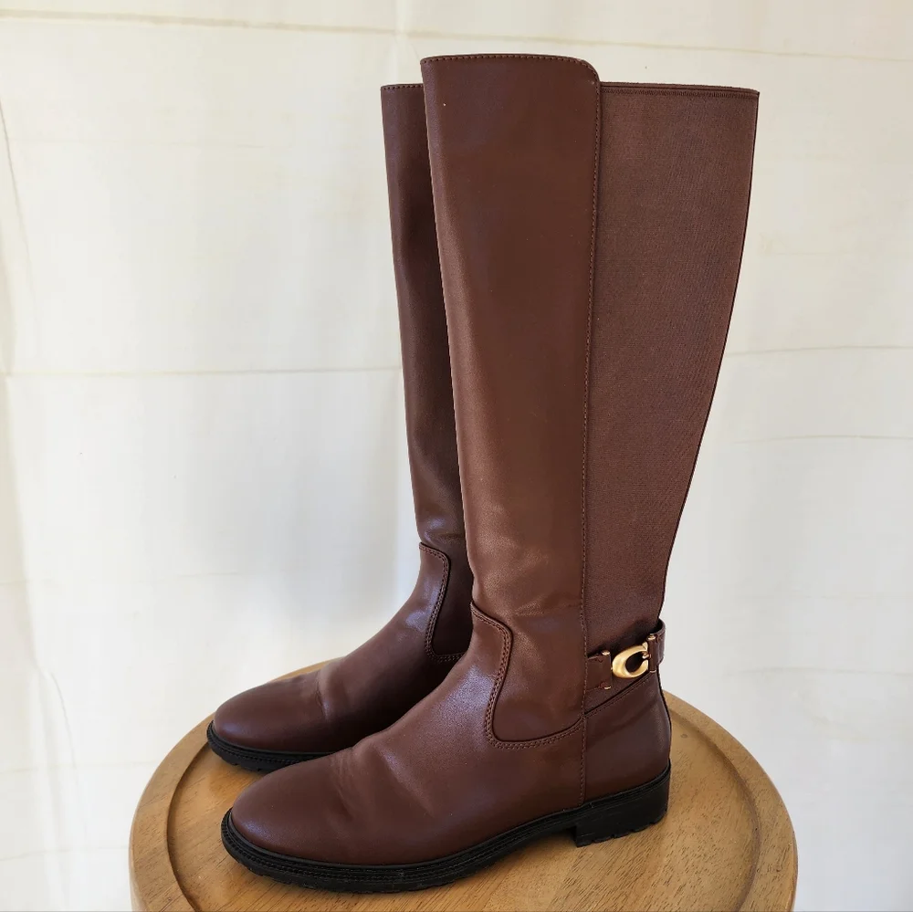 Coach Faith Knee-High Women's Lug Sole Riding Boots